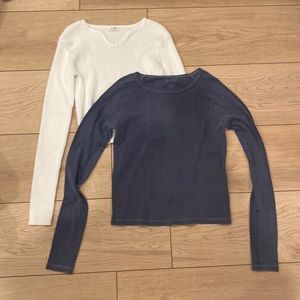 2 long sleeve brandy Melville tops